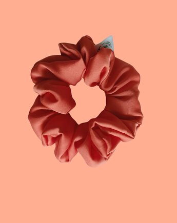 Satynowa gumka satynowa scrunchie owijka frotka pomarańcz  MIDI, Capillum