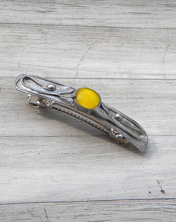 Świetlisty  żółty  w listkach    - klamra