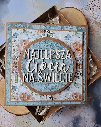 Kartka dla cioci z okazji zakończenia żłobka/przedszkola, Kartkodzielo