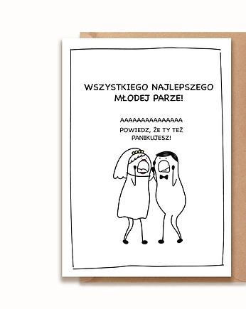 Kartka z okazji ślubu - Wszystkiego Najlepszego Młodej Parze!, brzydkieplakatyagaty