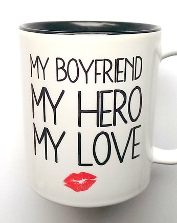 KUBEK  My Boyfriend z CZARNYM WNĘTRZEM, FarrowDesign