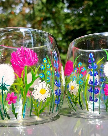 Kubek z  podwójną ścianką "Powiew lata", 2szt, Edyta Tobiasz Art