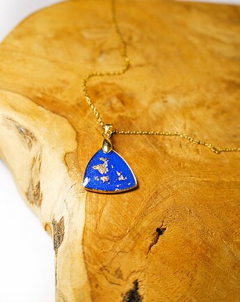 Naszyjnik samorodek złota whale blue, Lovely Jewellery