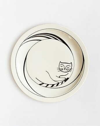 Talerz na ścianę - kot we śnie, EMPE artstudio