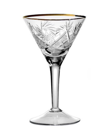 Kryształowe kieliszki do martini 6 sztuk SKYE GOLD, Niemen Crystal