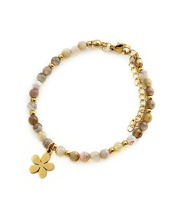 Bransoletka agat botswana, kamienie naturalne, Colie