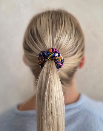 Gumka jedwabna, scrunchie, wild  magic forest MINI, Capillum