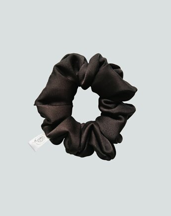 Satynowa gumka satynowa scrunchie owijka frotka czarny MIDI, Capillum