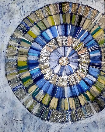 Mandala błękitna - plakat B2, Katarzyna Radzka