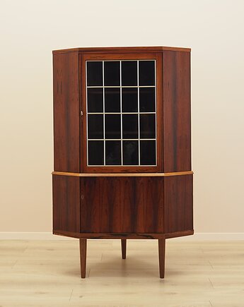 Witryna narożna palisandrowa, Dania, lata 70., Przetwory design