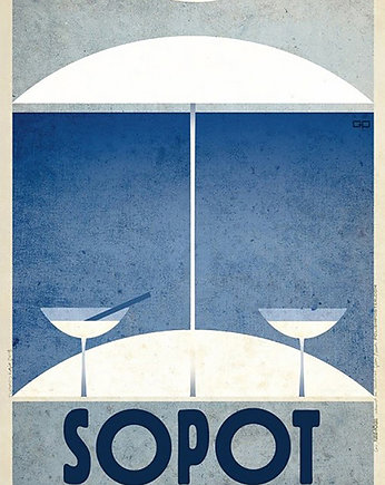 Poster Polska Sopot (R. Kaja) 98x68 cm w ramie, OSOBY - Prezent dla chłopaka na urodziny