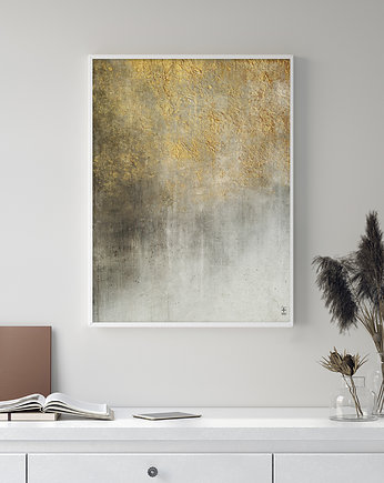 Plakat - minimalistyczna abstrakcja ze złotem, Futuro Design