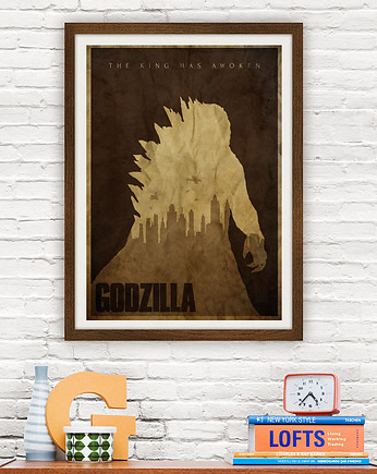 Godzilla - plakat 50x70 cm fine art giclee, minimalmill