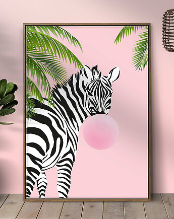 Plakat Zebra z Bąbelkowym Sekretem, Harvest Maison