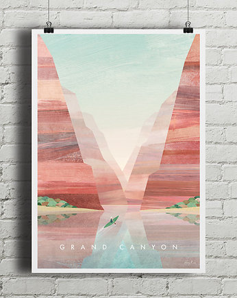 Wielki Kanion USA - vintage plakat art giclee, minimalmill