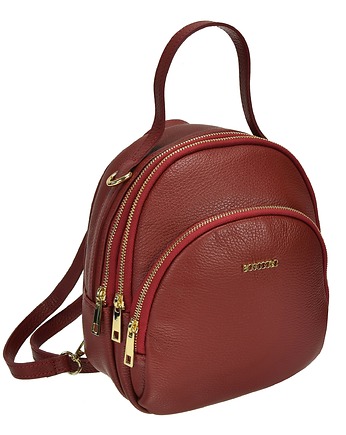 Plecak skórzany bordo (6227), BOSCCOLO