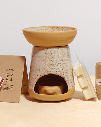 Zestaw kominek błędny piasek + wosk zapachowy + świeczki, Koło i Piec