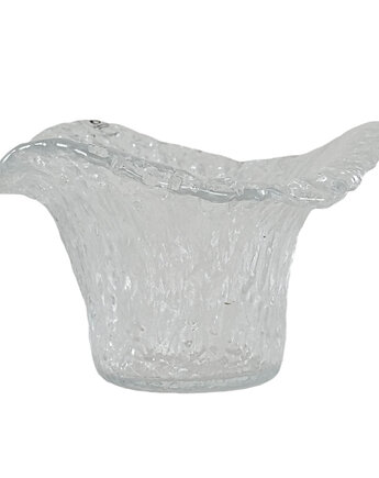 Wazon szklany, szwedzki design, lata 60, produkcja: Pukeberg, Przetwory design