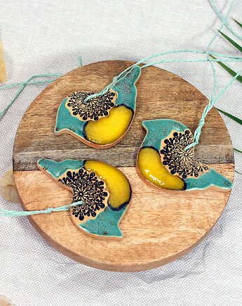 Sikorki ceramiczne ozdoby choinkowe, 10FingersArt