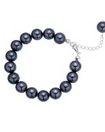 Bransoletka z opalizujących pereł 10mm oraz srebra 925 pozłacanego, Coccola JEWELLERY