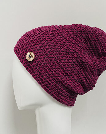 Czapka przejściowa cienka beanie smerf bawełna biskupi, splotomaniaa