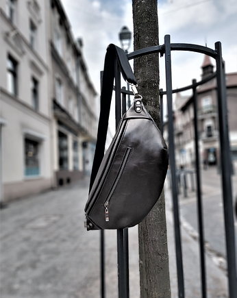 duża srebrno szaro oliwkowa skórzana nerka, World of Barracuda