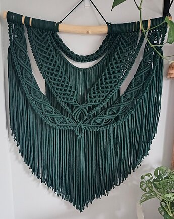 OD RĘKI Makrama Bachata 70 cm butelkowa zieleń, Home Edition