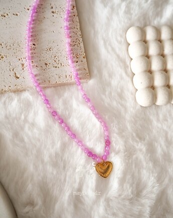 Lawendowy  naszyjnik z zawieszką, Maybe Jwlr