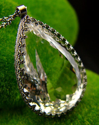 Naszyjnik Amulet  - Kryształ Górski Srebro - Unikat, Kuźnia Nehesi