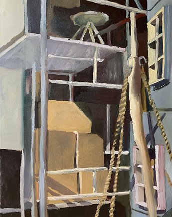 Scenografia - niebieski 50x70, Kacper Marciniak