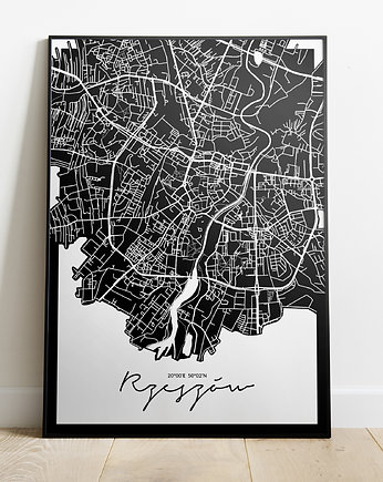 Plakat Rzeszów mapa, Peszkowski Graphic