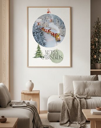 Plakat Christmas train No 1, Well Done Shop