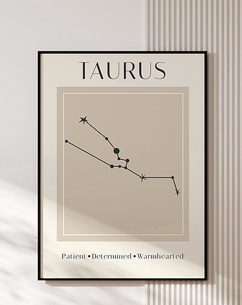 Plakat znak zodiaku -  TAURUS, muybien