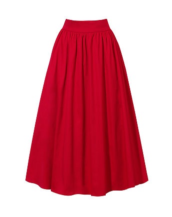 Czerwona spódnica midi, Kasia Miciak design