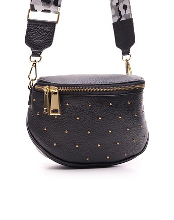 Torebka skórzana z ćwiekami - 6533, BOSCCOLO