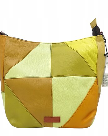 Torebka damska klasyczna skórzana na ramię oryginalna szeroki pasek OLIVKA, Olivka Warsaw