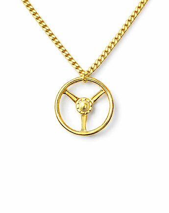 KIEROWNICA- naszyjnik męski srebro złocone, ISSI Jewelry