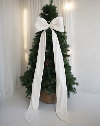 Kokarda na choinkę gigant plus ecru 190/200 cm, Caramella