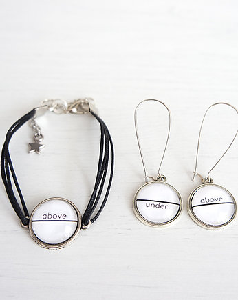 Komplet - Under above - sznureczki, kolczyki, yenoo