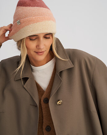 Pastelowa czapka zimowa różowa, HARP TEAM