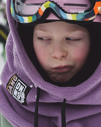 Polarowy Kaptur Docieplacz Fiolet, DONT NEED NO SAMURAI