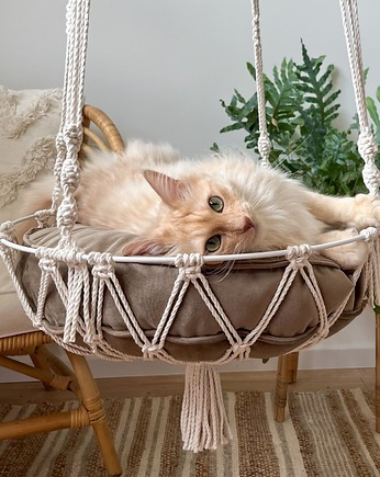 Długa huśtawka dla kotów, Hamak XXL na kole,  Wiszące legowisko, Still Wild at Heart