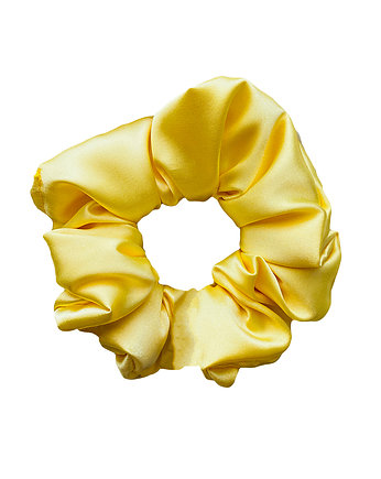 Satynowa gumka do włosów scrunchie Żółty RÓŻNE MODELE, Nandi