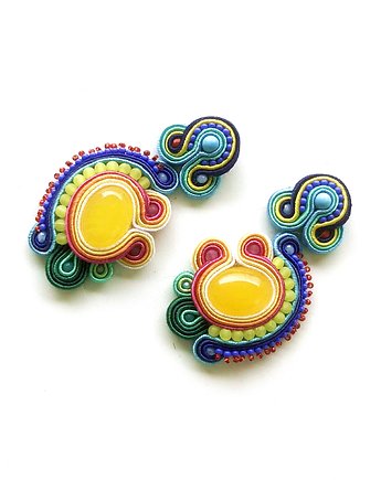 Sutaszowe kolczyki BOA VISTA _ kolekcja 2025, Sylwia Żak