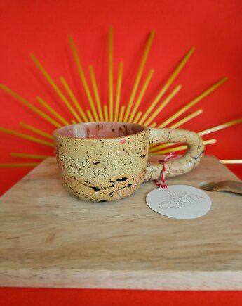 Niski kubek "Small boobs, big dreams", Czikita Ceramics