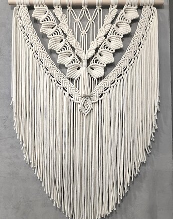 Makrama Ścienna AMELIA 70 Smukła Elegancka Motyw Roślinny Kwiaty - 70x100 cm, Pracownia Wardin