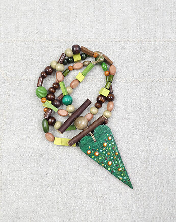 7027 Naszyjnik z drewnianych koralików, kama4you