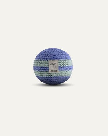 Piłka szydełkowa z bawełny organicznej RAINBOW green & blue, Lillabel Pet Brand