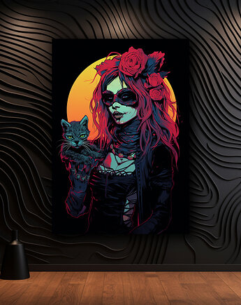 Portret Czarownicy - Plakat - Druk - Czarownica, Wiedźma, Halloween #6, Black Sapphire Art