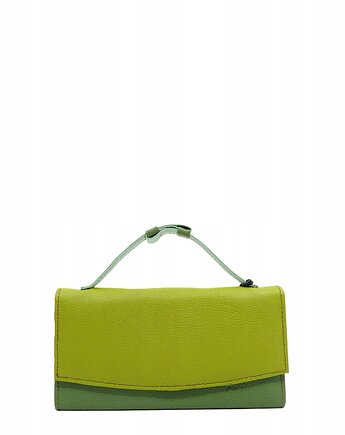 Portfel damski skórzany ze skrawków rączka dużo przegródek eko OLIVKA, Olivka Warsaw